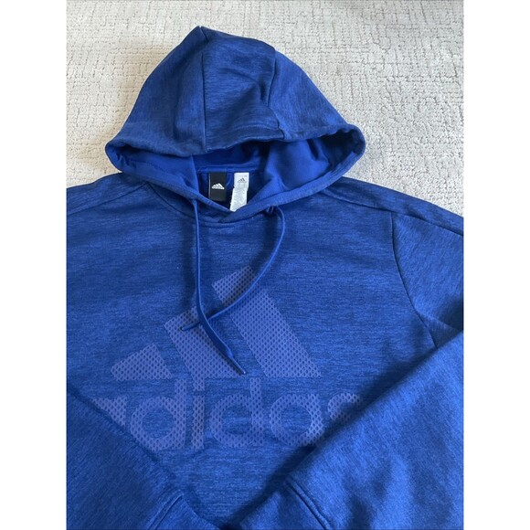 Adidas Men's Blue Pullover Logo Hoodie Size Small.EUC - Picture 3 of 11
